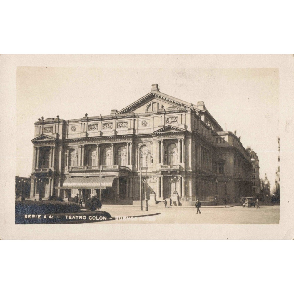 Vintage Teatro Colon Buenos Aires Argentina Postcard Serie A 41 Sepia Opera Card - Picture 1 of 2